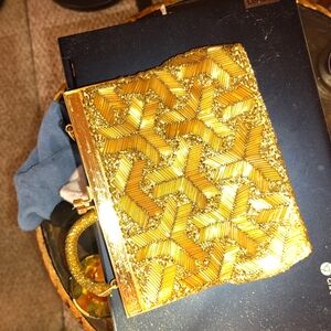 Gold Beaded Clutch